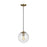 Sea Gull Lighting Leo Globe 10" 1 Light Pendant, Bronze/Seeded - 6601801-848