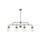 Sea Gull Lighting Belton 4 Light Island Pendant, Black/Seeded - 6614504-112