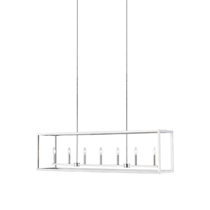 Sea Gull Moffet Street Long 7 Light Island Pendant, Brushed Nickel - 6634507-962