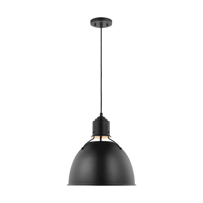 Sea Gull Lighting Willamette 1 Light Medium Pendant, Black - 6680301-112