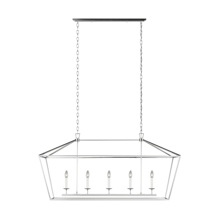 Sea Gull Lighting Dianna 5 Light Medium Linear Chandelier, Nickel - 6692605-962