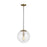 Sea Gull Lighting Leo Globe 12" 1 Light Pendant, Bronze/Seeded - 6701801-848