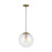 Sea Gull Lighting Leo Globe 14" 1 Light Pendant, Bronze/Seeded - 6801801-848