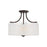 Sea Gull Norwood3 Light Semi-Flush Mount, Burnt Sienna/Clear Satin - 7739803-710