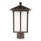 Sea Gull Tomek 1 Light Outdoor Post Lantern, Bronze/Etched/White - 8252701-71