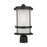 Sea Gull Wilburn 1 Light Outdoor Post Lantern, Bronze/Satin - 8290901-71