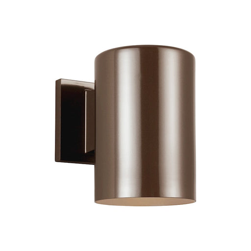 Sea Gull Lighting Outdoor Cylinders Small LED Wall Lantern, Bronze - 8313897S-10