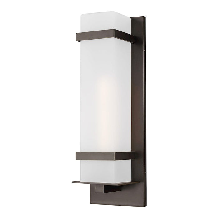 Sea Gull Lighting Alban LG 1-LT Outdoor Wall, 60W SQ, BZ/Etch Opal - 8720701-71