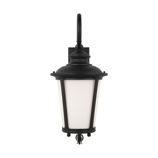 Sea Gull Cape May Large 1 Light Outdoor Wall Lantern, Black/White - 88242-12