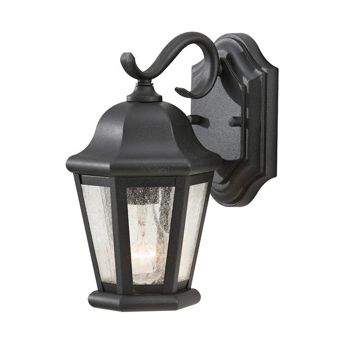 Sea Gull Lighting Martinsville Small 1 Light Outdoor Wall, Black/Seed - OL5900BK