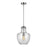 Sea Gull Lighting Baylor 1 Light Pendant, Satin Nickel/Clear Seeded - P1461SN