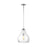 Sea Gull Lighting Zola 1 Light Pendant, Chrome/Clear - P1483CH