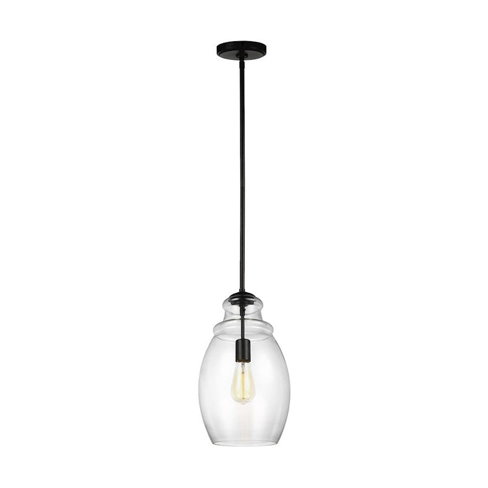 Sea Gull Lighting Marino 1 LT Pendant, Oil Rubbed Bronze/Clear - P1484ORB