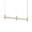 Sonneman Systema Staccato 3-Lt Linear Pendant, Painted Brass/Frosted - 1783-14