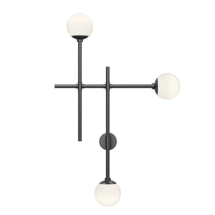 Sonneman Sabon LED Triple Sconce, Satin Black - 2063-25