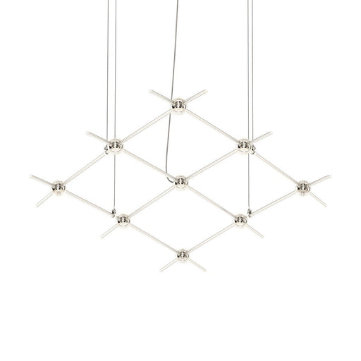 Sonneman Constellation 9 Light Chandelier, Satin Nickel/Clear - 21Q13-RC3312-27