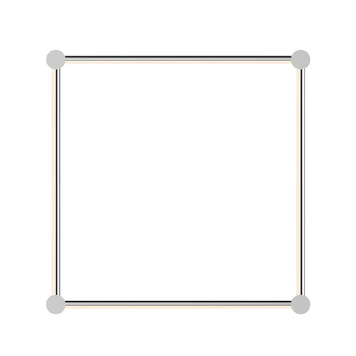 Sonneman Purolinear 360 24" Square LED Wall Bar, Chrome - 23QPCSR22R120PHA