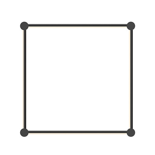 Sonneman Purolinear 360 24" Square LED Wall Bar, Satin Black - 23QSKSR22R120PHA