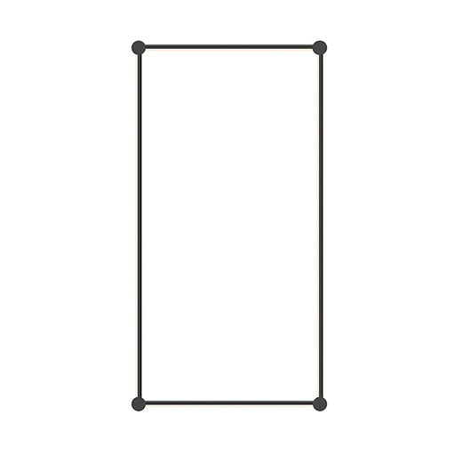 Sonneman Purolinear 360 24"/48" Rectangle LED Wall Bar, Black - 23QSKSR24R120PHA