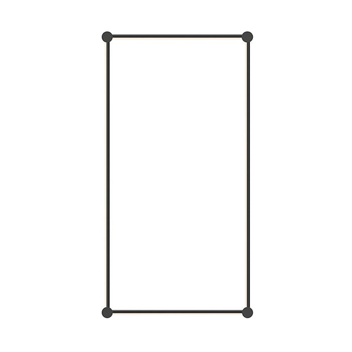 Sonneman Purolinear 360 24"/48" Rectangle LED Wall Bar, Black - 23QSKSR24R120PHA