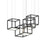 Sonneman Cubix 4-Light LED Pendant, Satin Black - 24Z0001