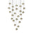 Sonneman Grapes 24 Light Round Medium LED Pendant, Brass/Clear - 2918-14-MED