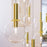 Sonneman Bubbles 1 Light Pendant, Satin Brass/Clear