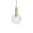 Sonneman Bubbles 10" 1 Light Pendant, Satin Brass/Clear - 3761-38