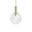 Sonneman Bubbles 12" 1 Light Pendant, Satin Brass/Clear - 3762-38