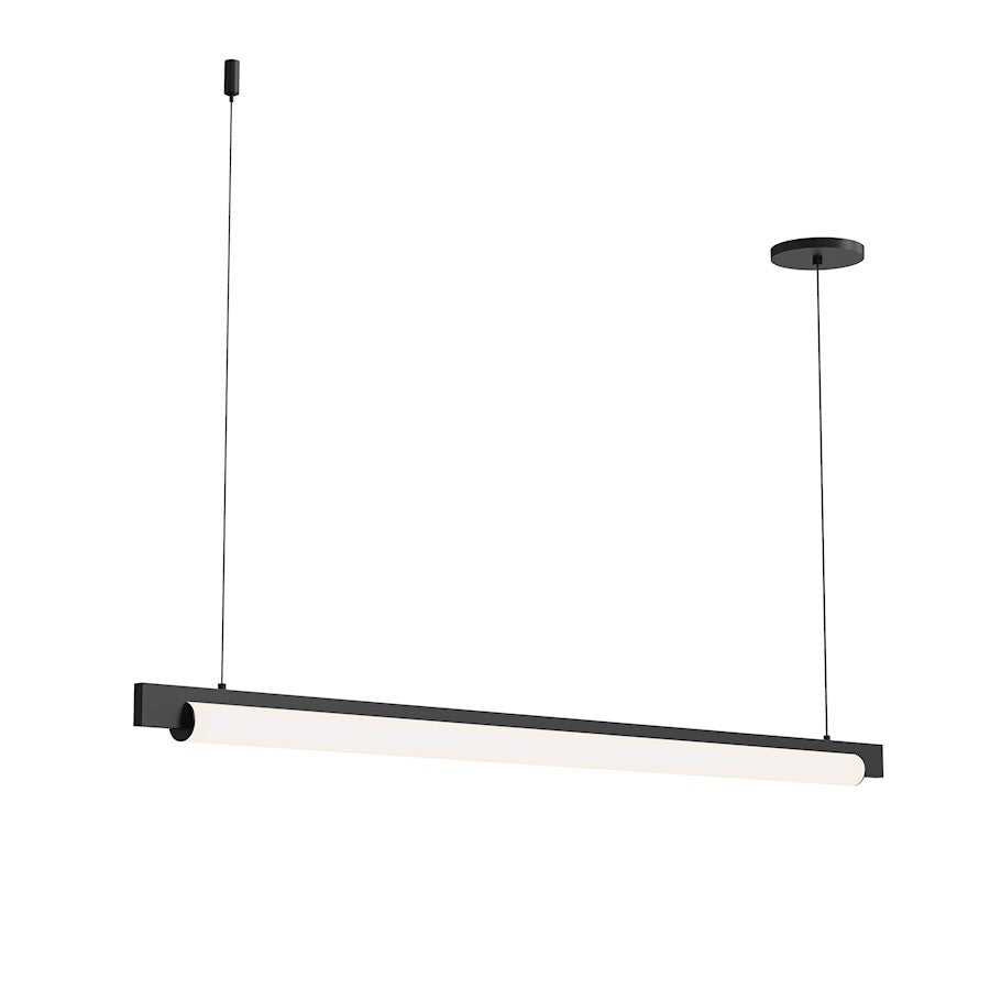 Sonneman Keel 44" LED Pendant, Satin Black/White - 3826-25-35