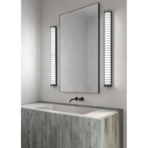 Sonneman Gessato 1 Light LED Bath Bar, Satin Black