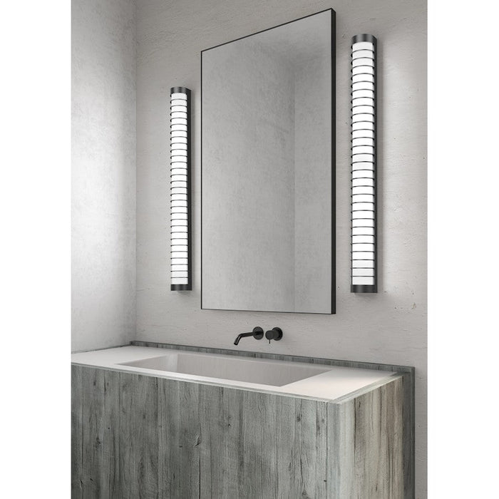 Sonneman Gessato 1 Light LED Bath Bar, Satin Black