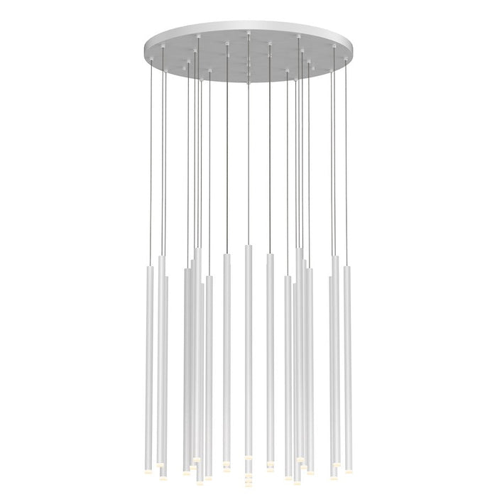 Sonneman Light Chimes 24-Light LED Cluster Pendant, Satin White/Frosted - 408790