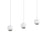 Sonneman Hemisphere 3 Light Linear Pendant, Textured White/Clear - 7506-98