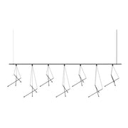 Sonneman Suspenders 8' 1-Tier Linear/Branch Pendants, Satin Black - SLS1161