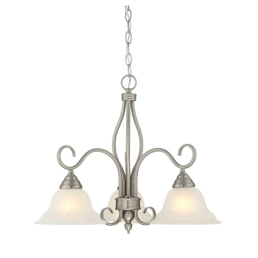 Savoy House Polar 3 Light Chandelier, Pewter - 1-100-3-69