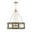 Savoy House Lakefield Pendant, Burnished Brass/Walnut