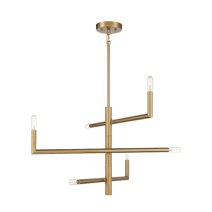 Savoy House Cristofer 6 Light Chandelier, Warm Brass - 1-1623-6-322