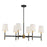 Savoy House Brody 6 Light Linear Chandelier, Black/Brass - 1-1631-6-143