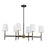 Savoy House Brody 6 Light Linear Chandelier, Matte Black