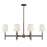 Savoy House Brody 6 Light Linear Chandelier, Matte Black