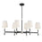 Savoy House Brody 6 Light Linear Chandelier, Black/Nickel - 1-1631-6-173