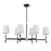 Savoy House Brody 6 Light Linear Chandelier, Matte Black