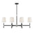 Savoy House Brody 6 Light Linear Chandelier, Matte Black