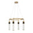 Savoy House Abel LED Chandelier, Black/Brass/White Opal