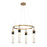 Savoy House Abel LED Chandelier, Black/Brass/White Opal