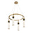 Savoy House Abel LED Chandelier, Black/Brass/White Opal