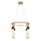Savoy House Abel LED Chandelier, Black/Brass/White Opal