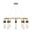 Savoy House Abel 10 Light LED Chandelier, Black/Brass/White Opal - 1-1642-10-143