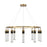 Savoy House Abel LED Chandelier, Black/Brass/White Opal